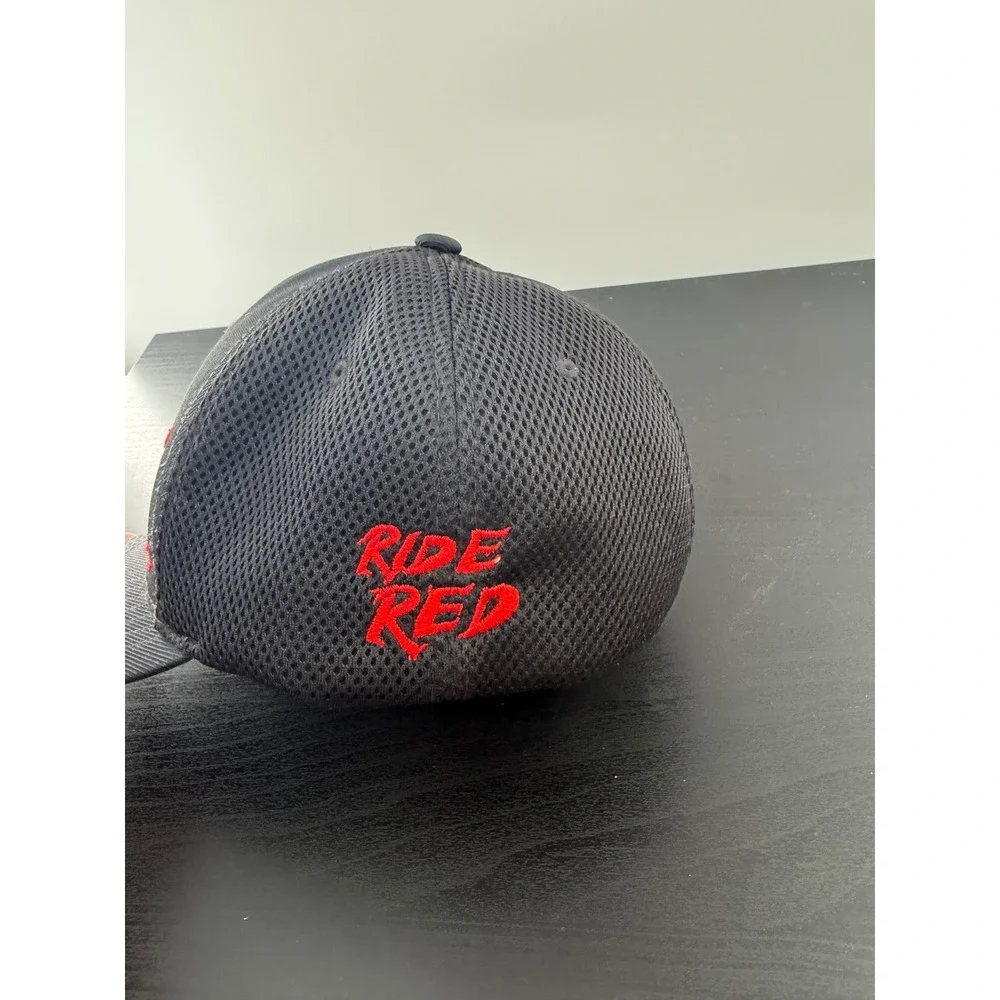 Honda Ride Red‎ Flexfit Hat L-XL Roadrace Factory Broaster Chicken Racing Cap